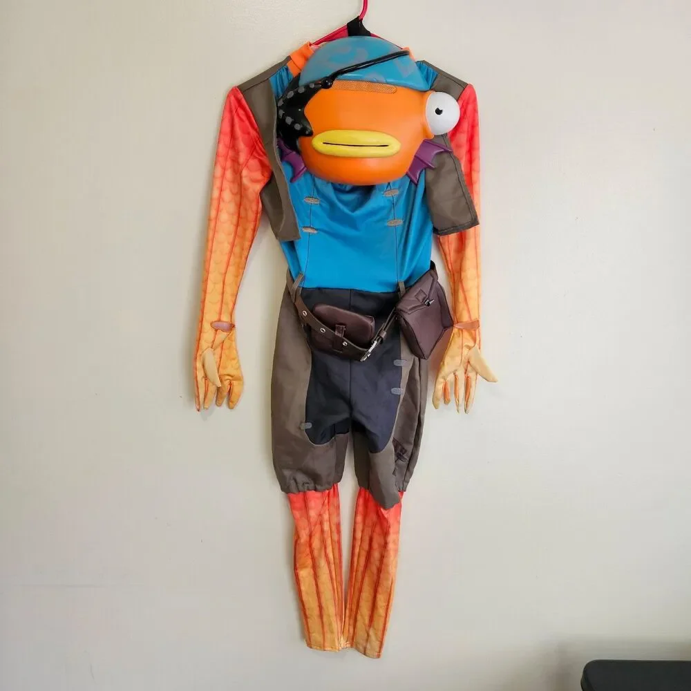 Spirit Halloween Fortnite Fishstick Pirate Halloween Costume Boy Medium *NO HAT*